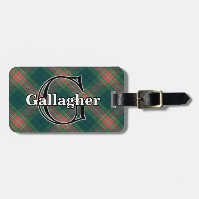 Etiqueta Para Maletas Clan Gallagher Tartan (Frente Horizontal)