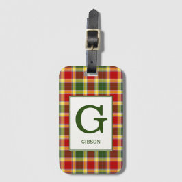 Etiqueta Para Maletas Clan Gibbs Tartan Monogrammed
