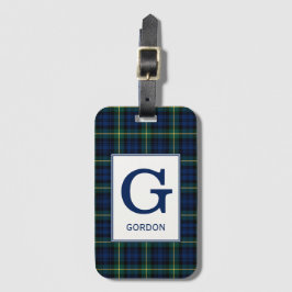 Etiqueta Para Maletas Clan Gordon Tartan Monogrammed