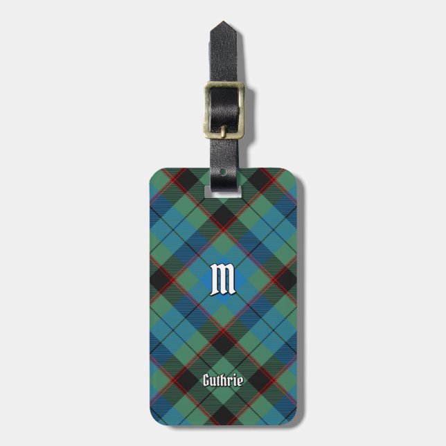 Etiqueta Para Maletas Clan Guthrie Tartan (Frente Vertical)