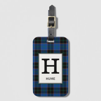 Etiqueta Para Maletas Clan Hume Tartan Monogrammed