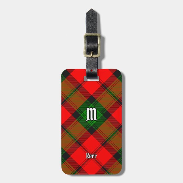 Etiqueta Para Maletas Clan Kerr Tartan (Frente Vertical)