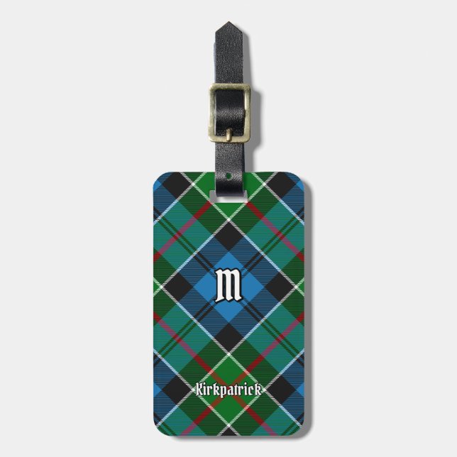 Etiqueta Para Maletas Clan Kirkpatrick Tartan (Frente Vertical)