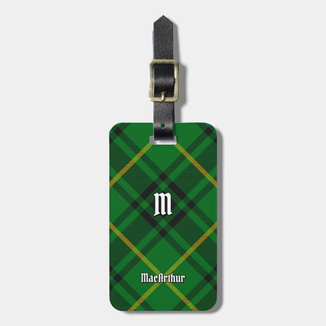 Etiqueta Para Maletas Clan MacArthur Tartan (Frente Vertical)