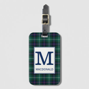 Etiqueta Para Maletas Clan MacDonald Tartan Monogrammed