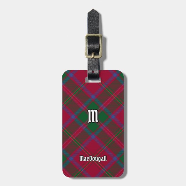 Etiqueta Para Maletas Clan MacDougall Tartan (Frente Vertical)