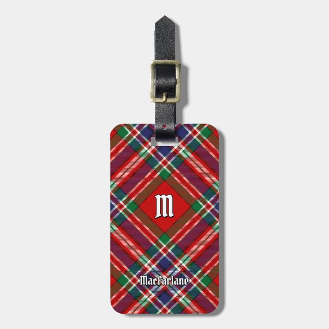 Etiqueta Para Maletas Clan MacFarlane Red Tartan (Frente Vertical)