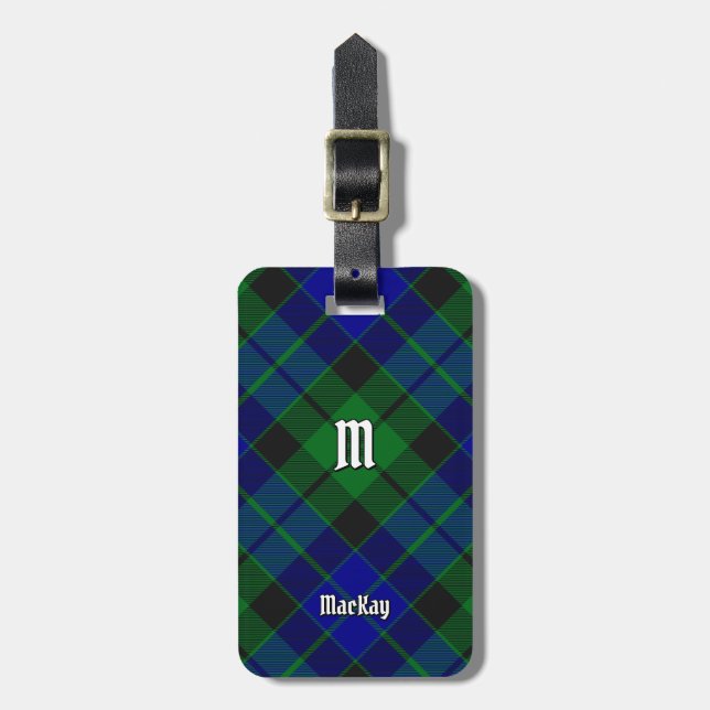 Etiqueta Para Maletas Clan MacKay Tartan (Frente Vertical)