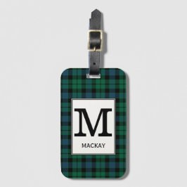 Etiqueta Para Maletas Clan MacKay Tartan Monogrammed