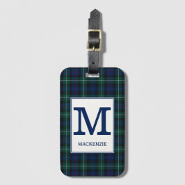 Etiqueta Para Maletas Clan Mackenzie Tartan Monogrammed