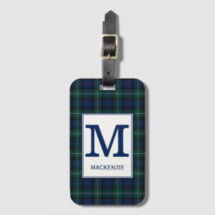 Etiqueta Para Maletas Clan Mackenzie Tartan Monogrammed