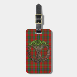 Etiqueta Para Maletas Clan MacLean del tartán de Duart y del árbol