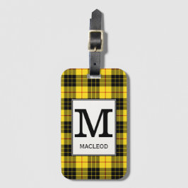 Etiqueta Para Maletas Clan MacLeod Tartan Monogrammed