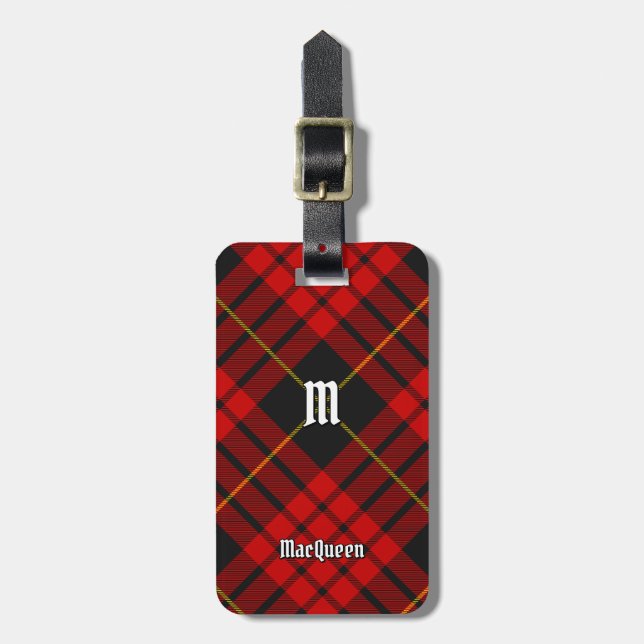 Etiqueta Para Maletas Clan MacQueen Tartan (Frente Vertical)