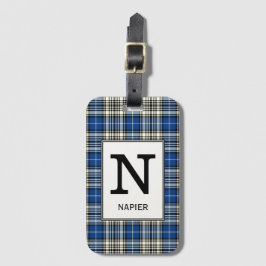 Etiqueta Para Maletas Clan Napier Tartan Monogrammed