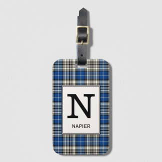 Etiqueta Para Maletas Clan Napier Tartan Monogrammed