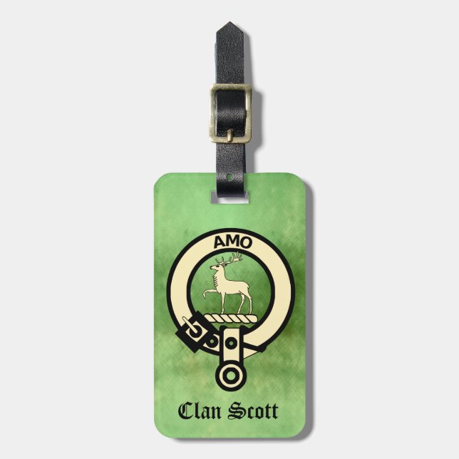 Etiqueta Para Maletas Clan Scott Escudo Badge (Frente Vertical)