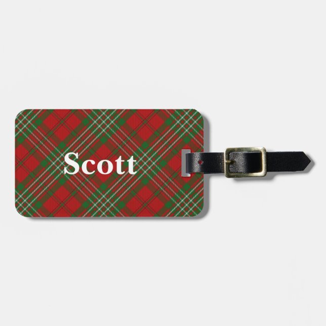Etiqueta Para Maletas Clan Scott Tartan (Frente Horizontal)