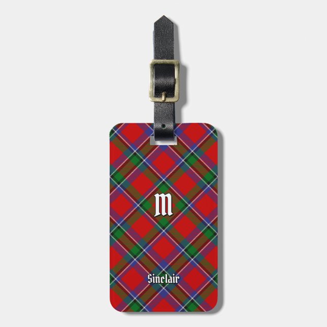 Etiqueta Para Maletas Clan Sinclair Tartan (Frente Vertical)