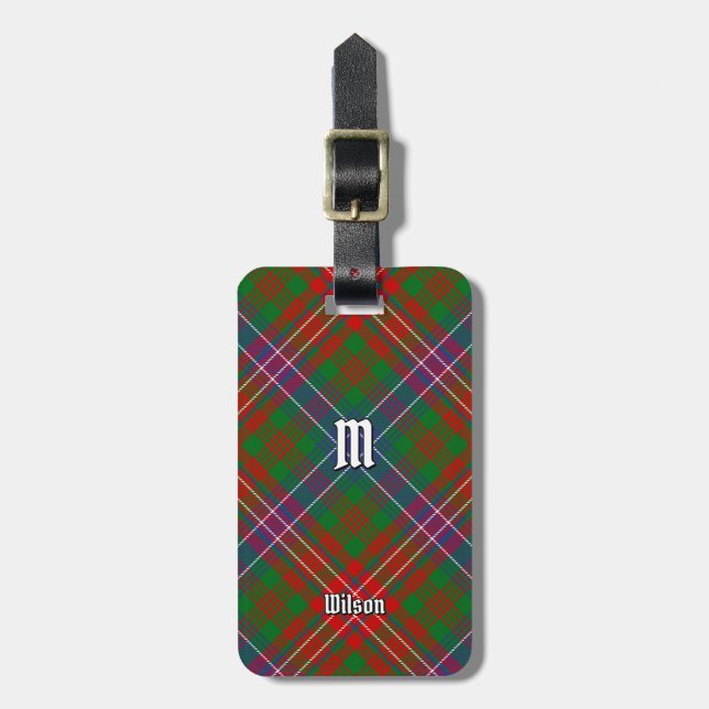 Etiqueta Para Maletas Clan Wilson Modern Tartán (Frente Vertical)