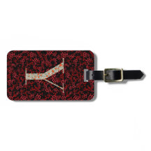 Clásica Floral Monogramada Letra Y rojo oscuro