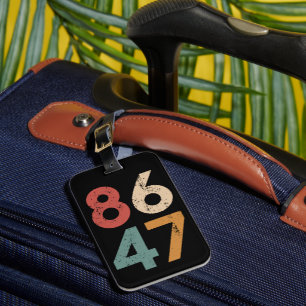 Etiqueta Para Maletas Clásico de Vintage 80 Estilo 86 47 Anti Trump