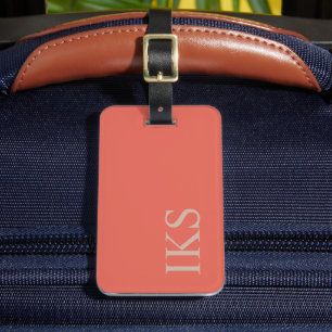 Etiqueta Para Maletas Clásico Minimalista Monogramado Chic Colorido