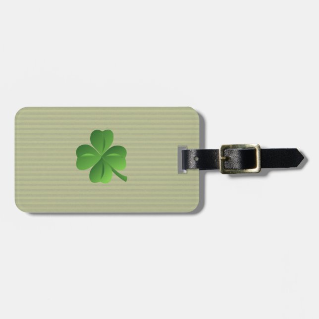 Etiqueta Para Maletas Clásico Trendy Irish Lucky Shamrock (Frente Horizontal)