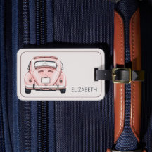 Clásico Vintage Rosa Buggy Bug Coche Personalizado