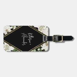 Etiqueta Para Maletas Clásicos de la invitación a Lily floral de boda ne