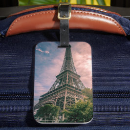 Etiqueta Para Maletas Classic Eiffel Tower Paris Francia Foto