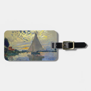 Etiqueta Para Maletas Claude Monet - Barco de vela en Le Petit-Gennevill