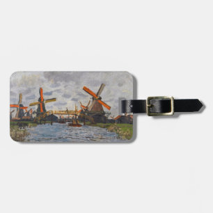 Etiqueta Para Maletas Claude Monet - Molinos de viento cerca de Zaandam