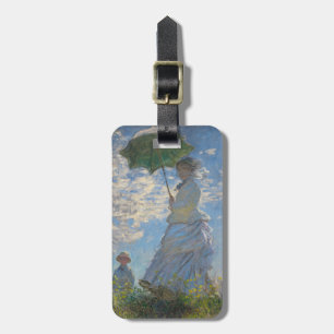 Etiqueta Para Maletas Claude Monet Mujer con un Paraguas Arte Refinado