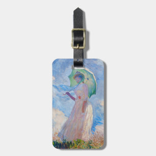 Etiqueta Para Maletas Claude Monet - Mujer con un Parasol frente a la iz