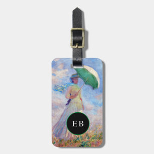 Etiqueta Para Maletas Claude Monet - Mujer con un Parasol mirando a la d