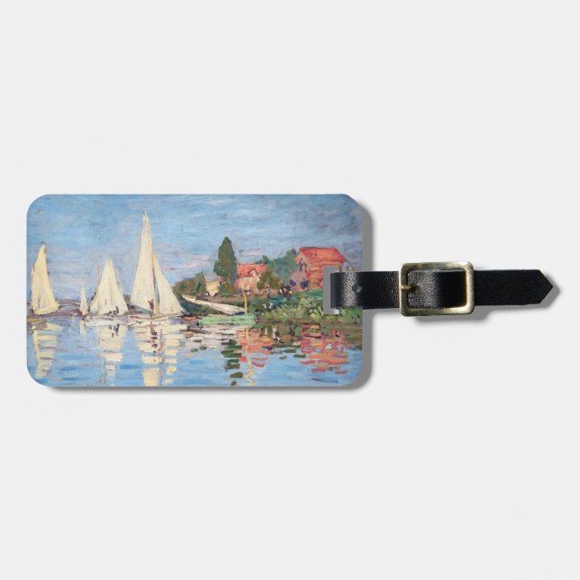 Etiqueta Para Maletas Claude Monet - Regattas en Argenteuil (Frente Horizontal)