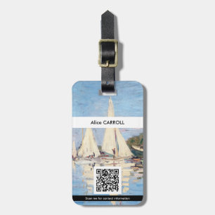 Etiqueta Para Maletas Claude Monet - Regattas en Argenteuil - Código QR