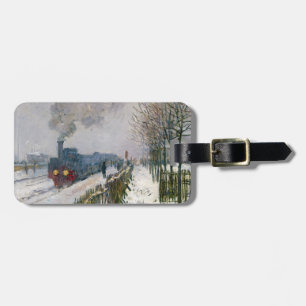 Etiqueta Para Maletas Claude Monet - Tren en la Nieve / La Locomotora