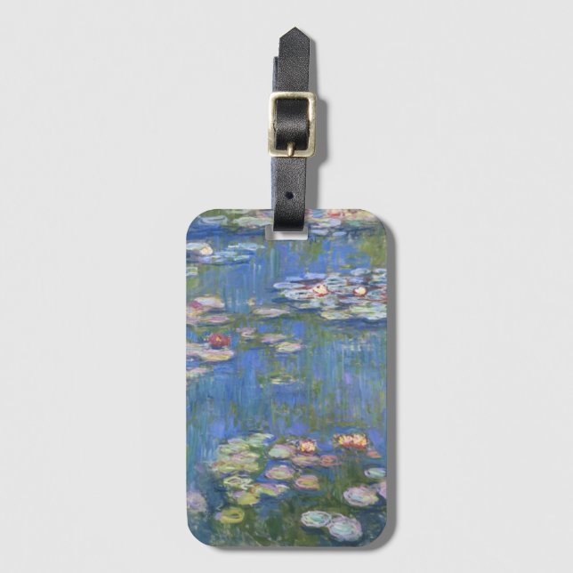 Etiqueta Para Maletas Claude Monet // Water Lilies (Anverso vertical)