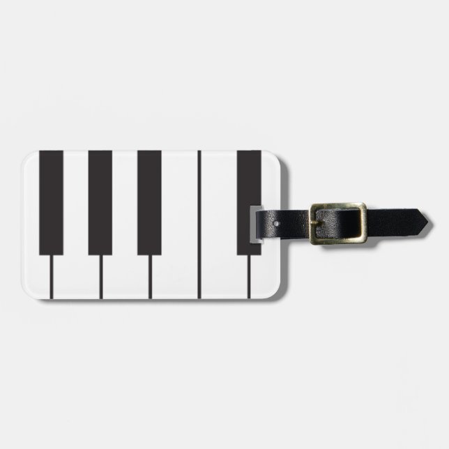 Etiqueta Para Maletas Claves de piano (Frente Horizontal)