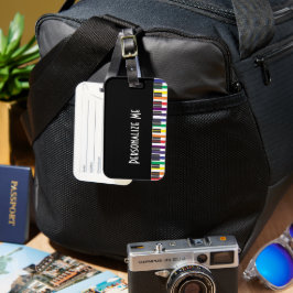 Etiqueta Para Maletas Claves de piano arco iris