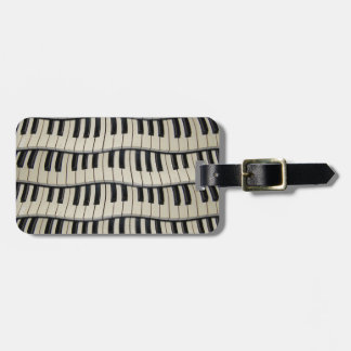 Etiqueta Para Maletas Claves De Piano De Rock Y Rollo