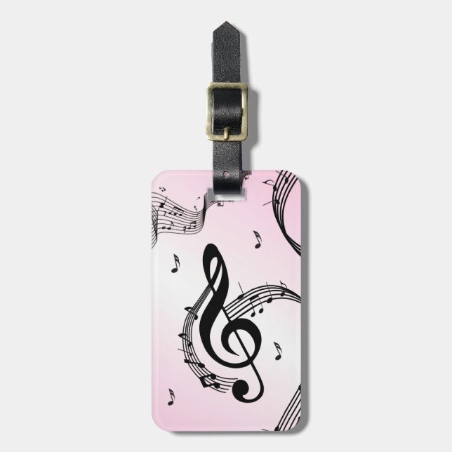 Etiqueta Para Maletas Climactic G Clef Pink (Frente Vertical)