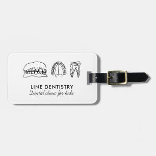 Etiqueta Para Maletas Clínica dental de blanqueamiento dental de arte de