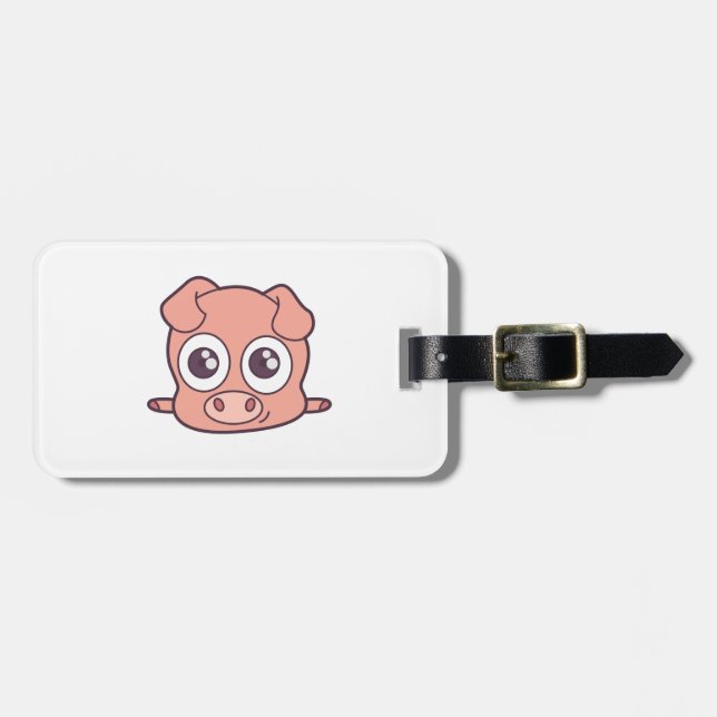 Etiqueta Para Maletas Clísico de cerdo (Frente Horizontal)