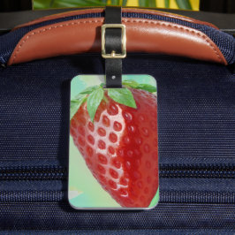 Etiqueta Para Maletas Clos-Up De Fresa
