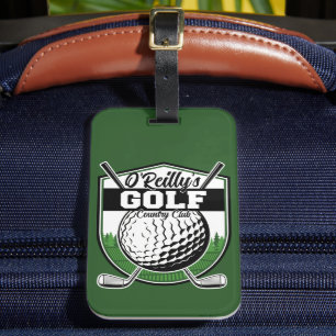 Etiqueta Para Maletas Club Campestre Personalizado Golf Golf Player Pro