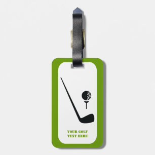 Etiqueta Para Maletas Club de golf y personalizado negro y verde