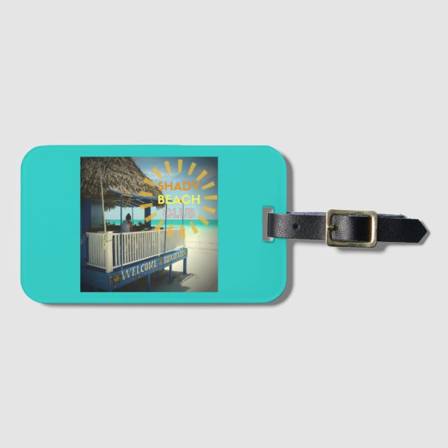 Etiqueta Para Maletas Club sombrío de la playa (Anverso horizontal)